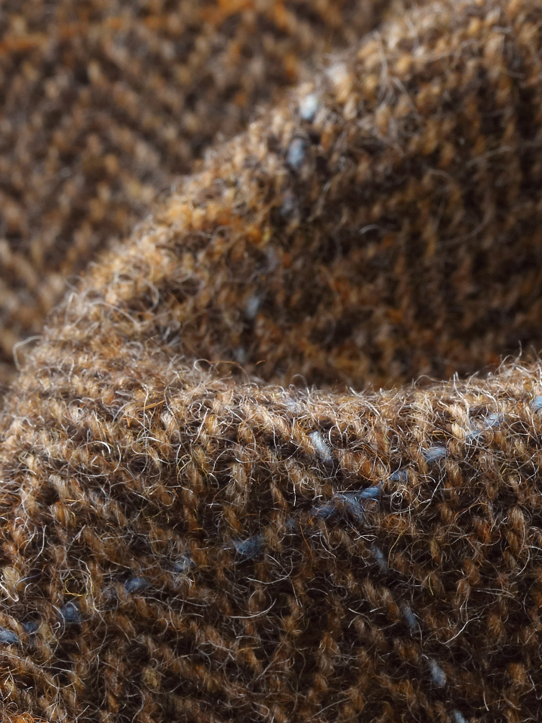 100% Wool Plaid Collarless Women Blazer