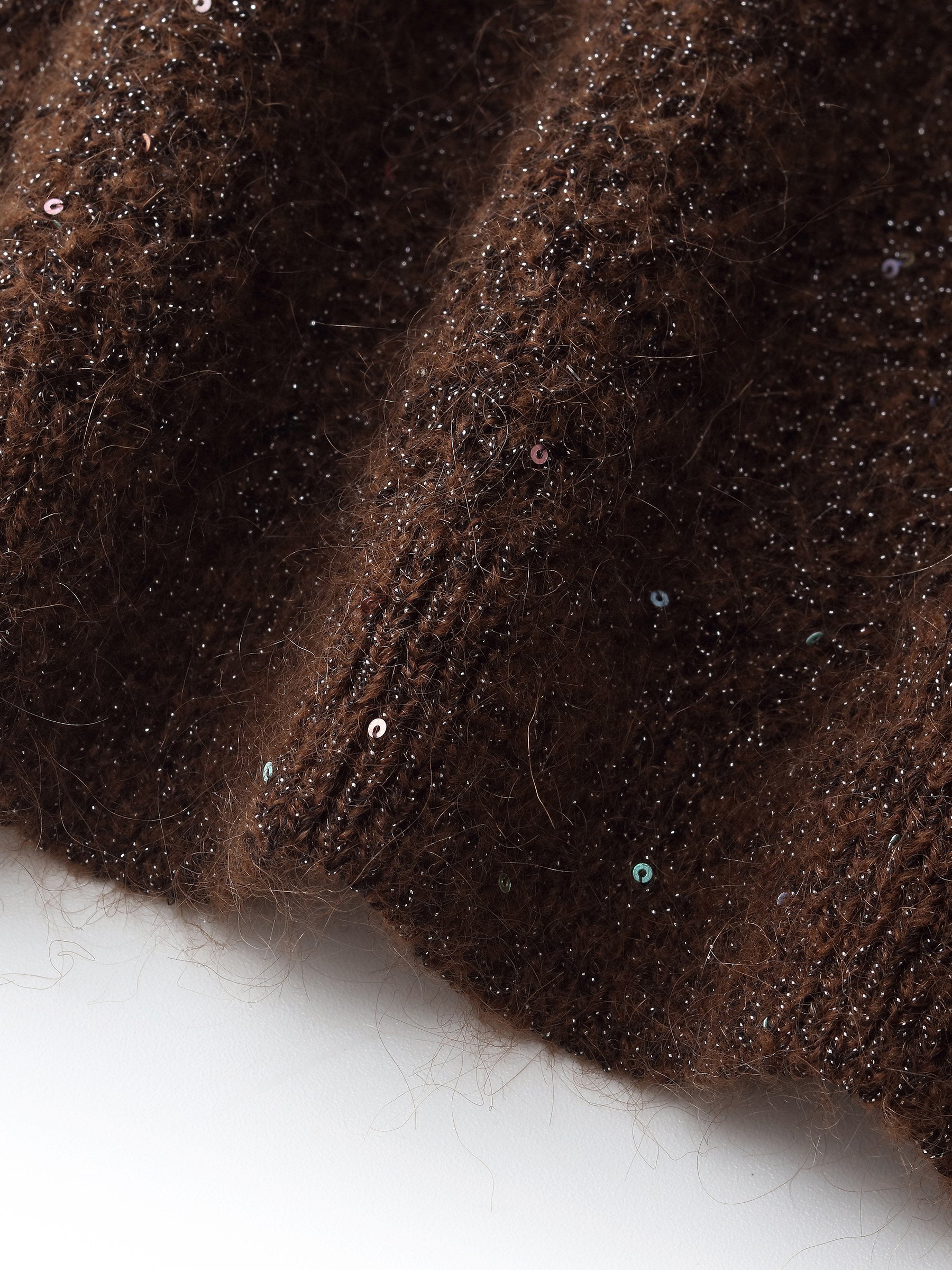 Mohair Wool Blend Sequins Women Sweater