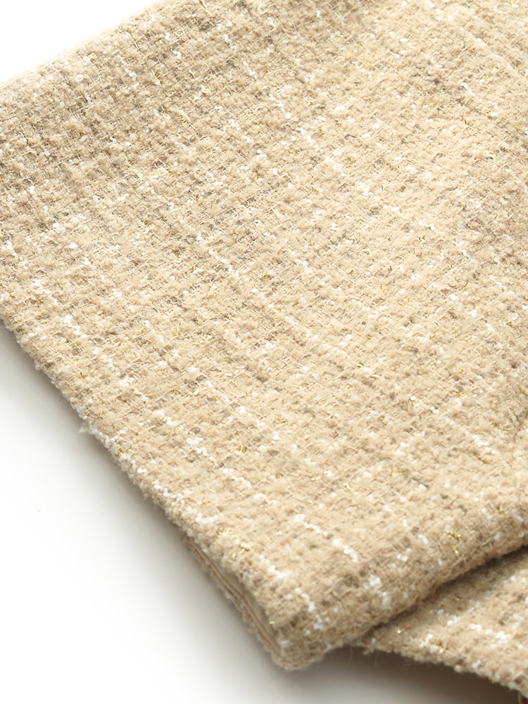 Wool Blend Tweed A-Line Women Shorts