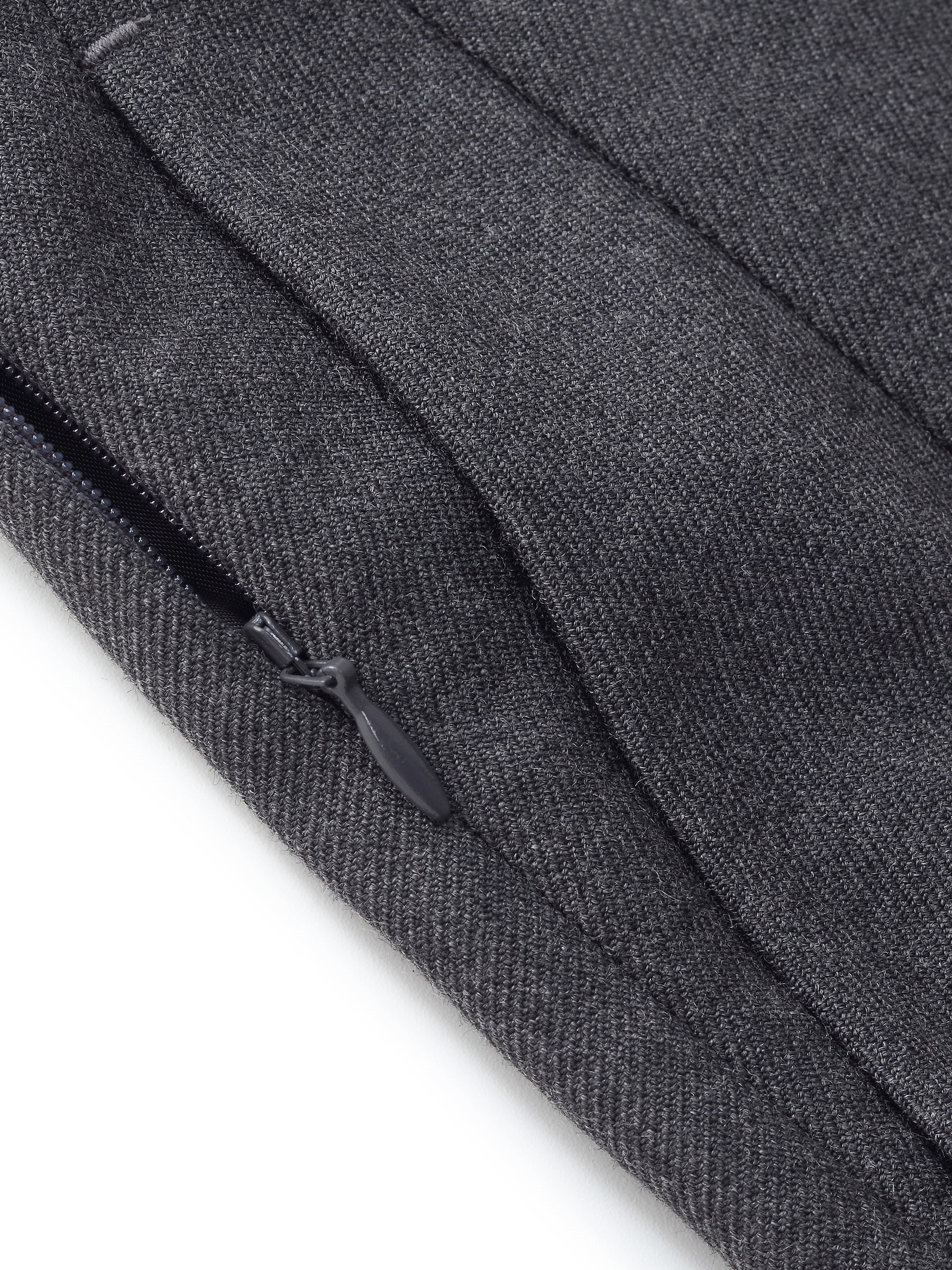 Worsted Wool Blend Pleated A-Line Women Culotte Skirt