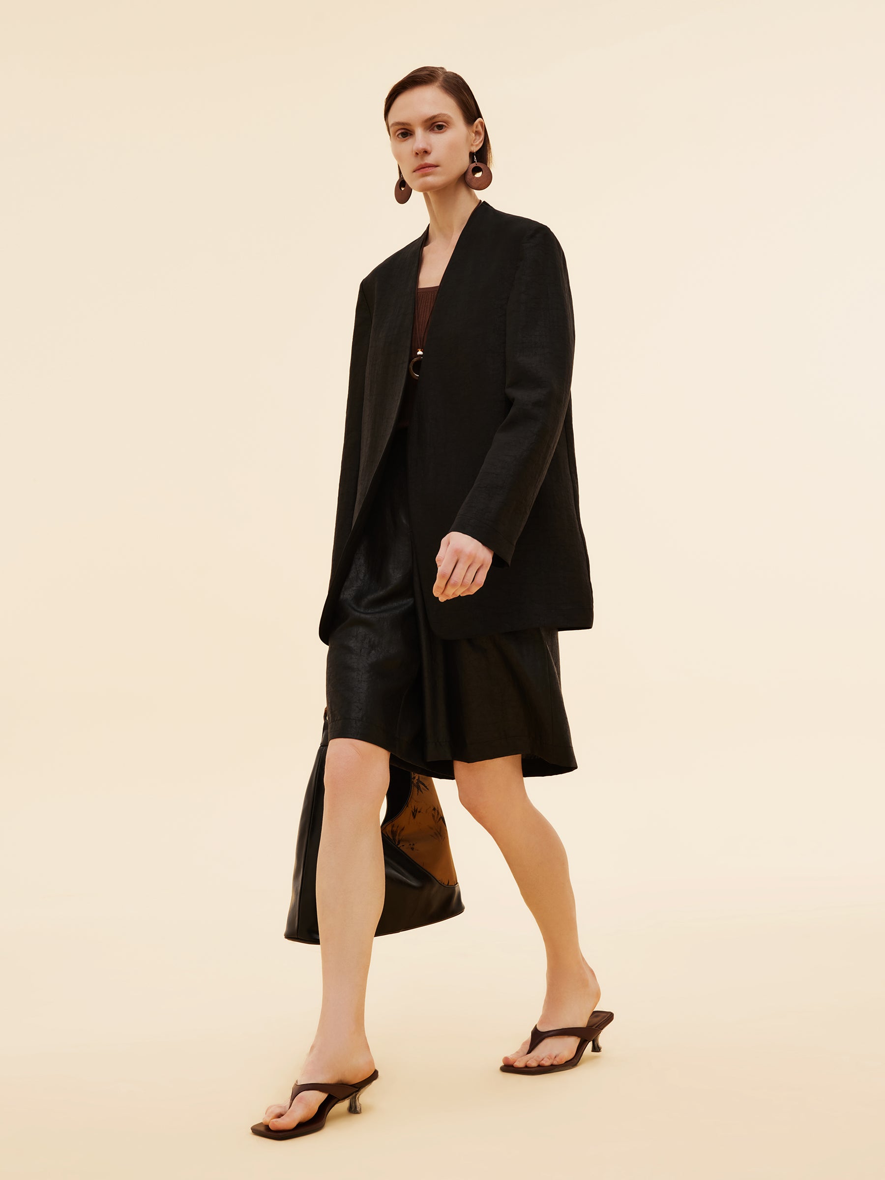 22MM Xiang Yun Silk Unisex Collarless Blazer