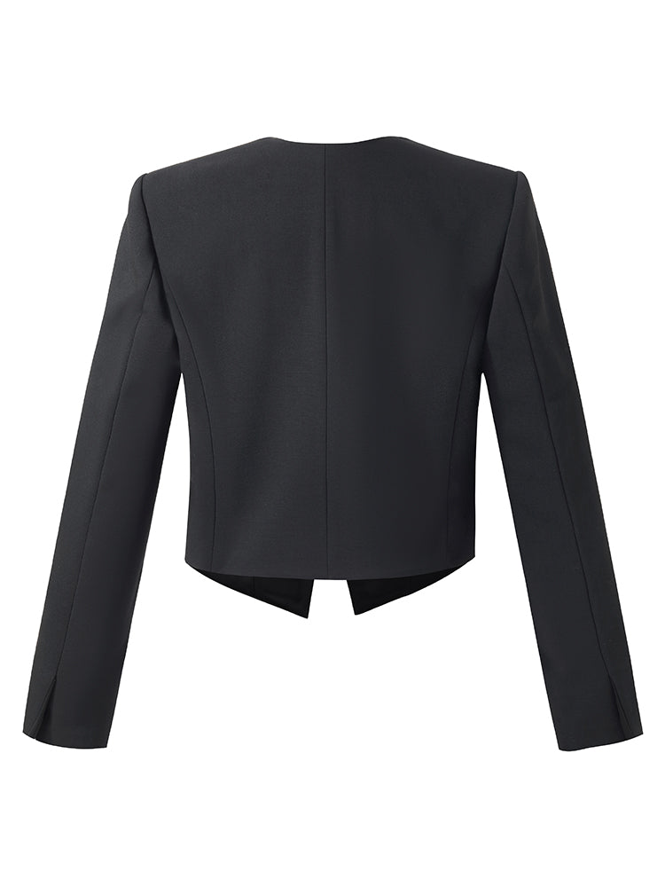 Wool Double Layer Women Blazer