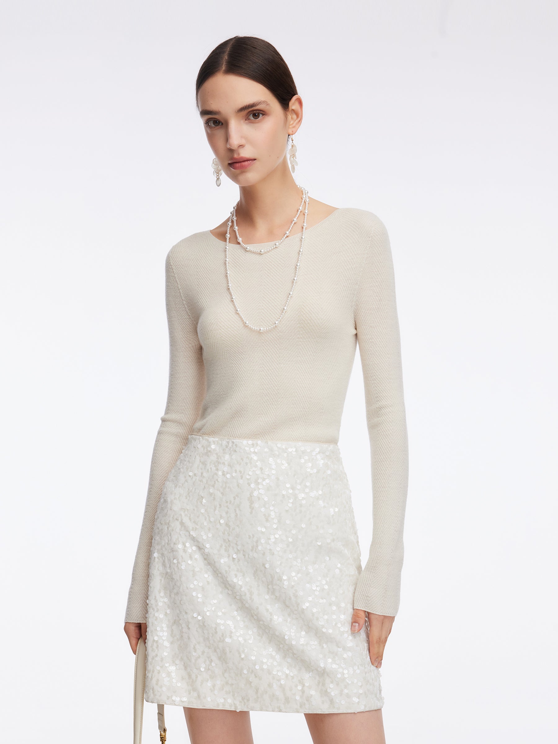 100% Machine Washable Wool Women Knit Top