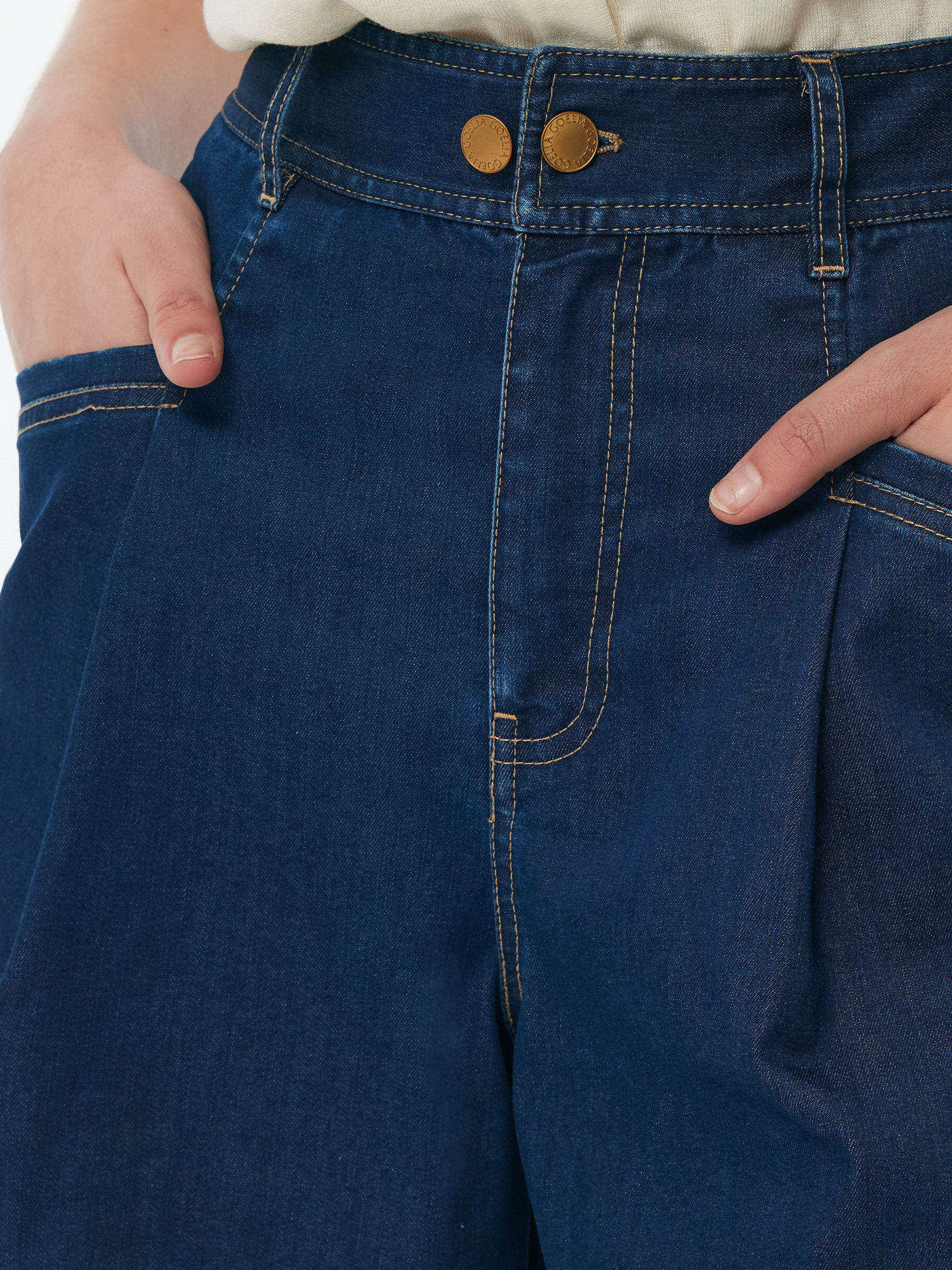 Denim Stretch Adjustable High-Waisted Women Shorts