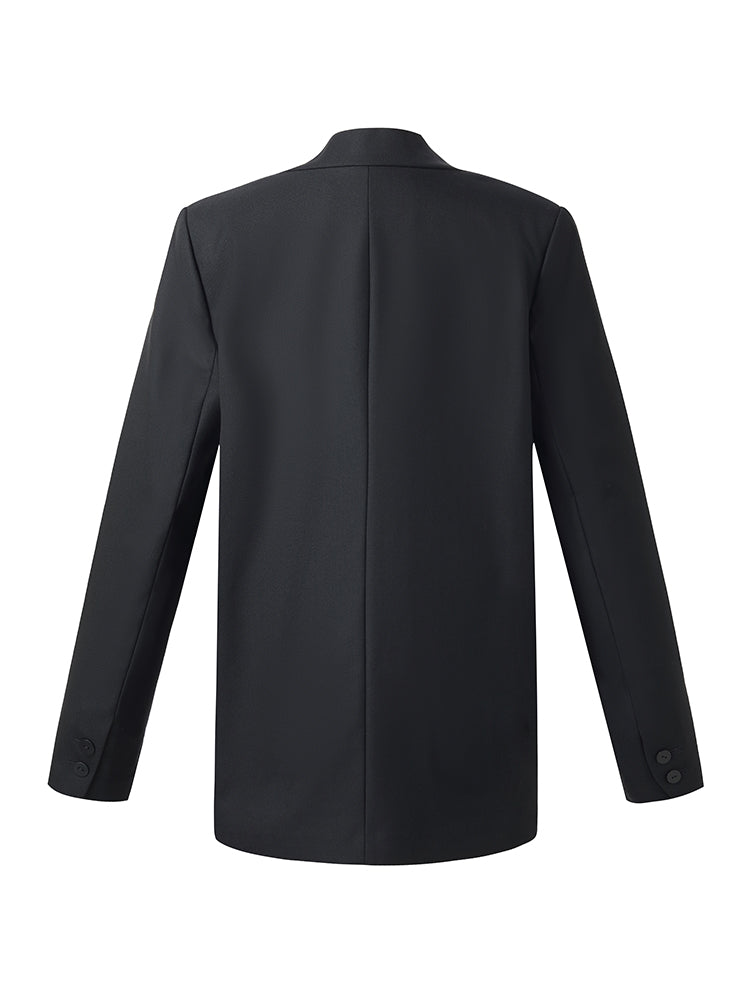 100% Wool V-Neck Women Blazer