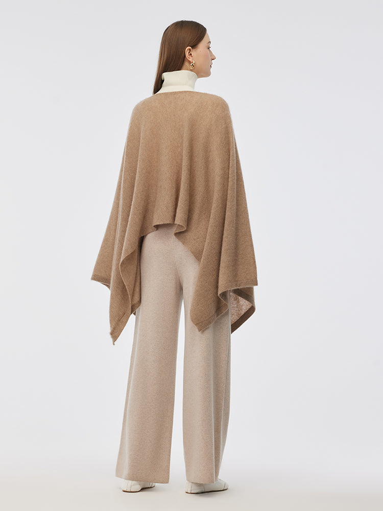 100% Cashmere Women Poncho Sweater