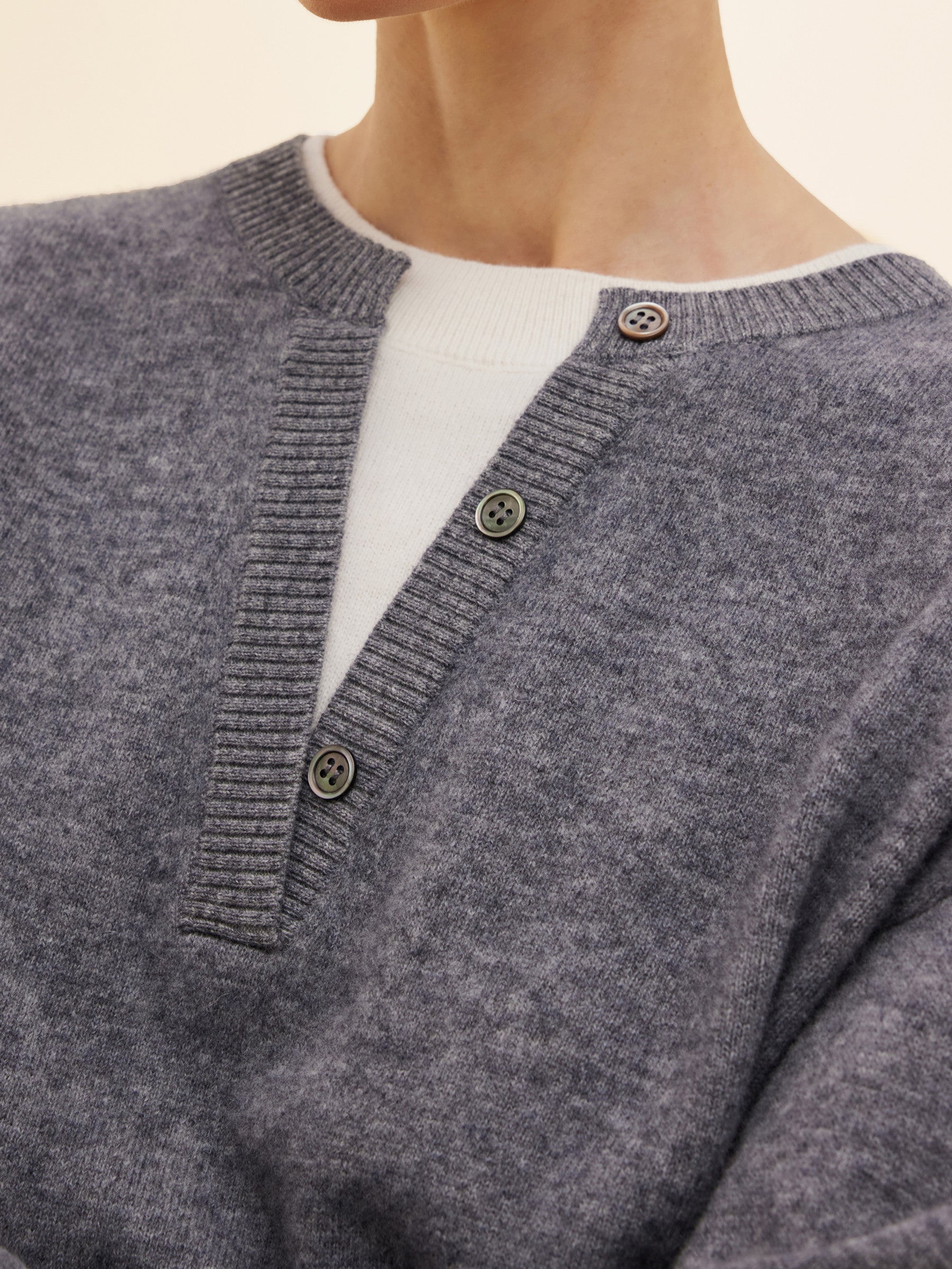 100% Wool Faux Two-Piece Women Sweater