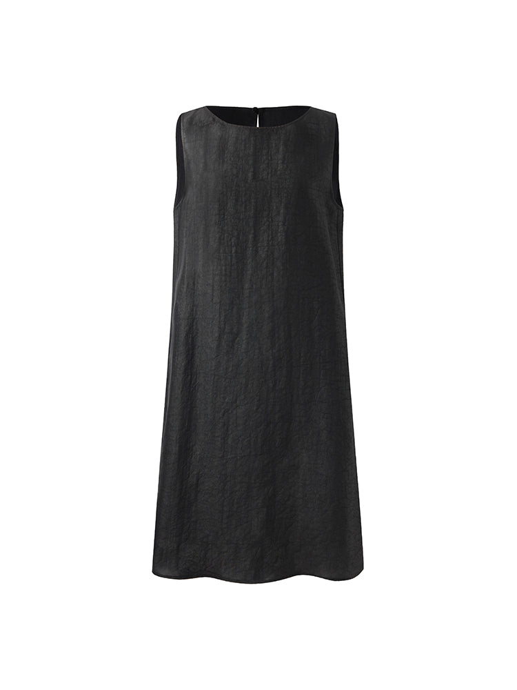 18MM Xiang Yun Silk Women Vest Mini Dress With Belt And Hairband