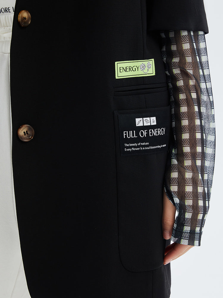 Worsted Wool Short Sleeve Women Blazer