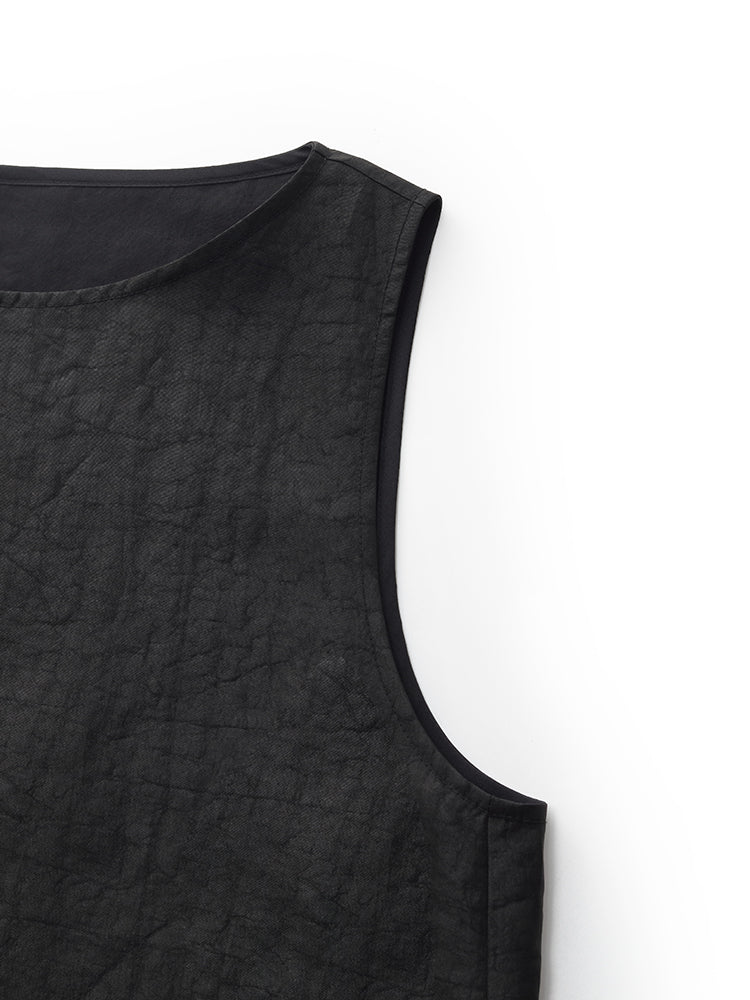 18MM Xiang Yun Silk Women Vest Mini Dress With Belt And Hairband