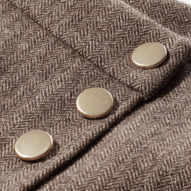 Asymmetric Washable Wool Wrap Skort