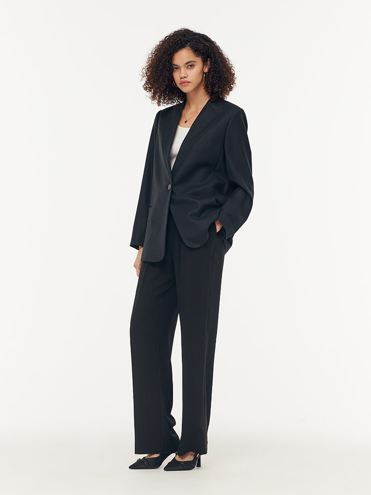 100% Wool V-Neck Women Blazer