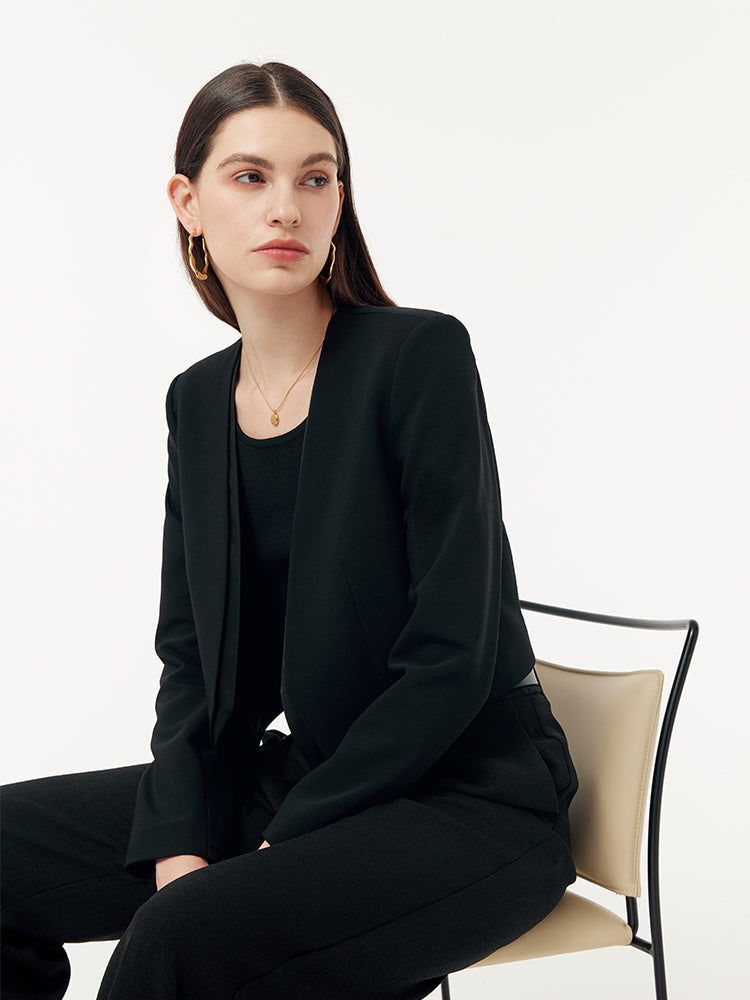 Wool Double Layer Women Blazer