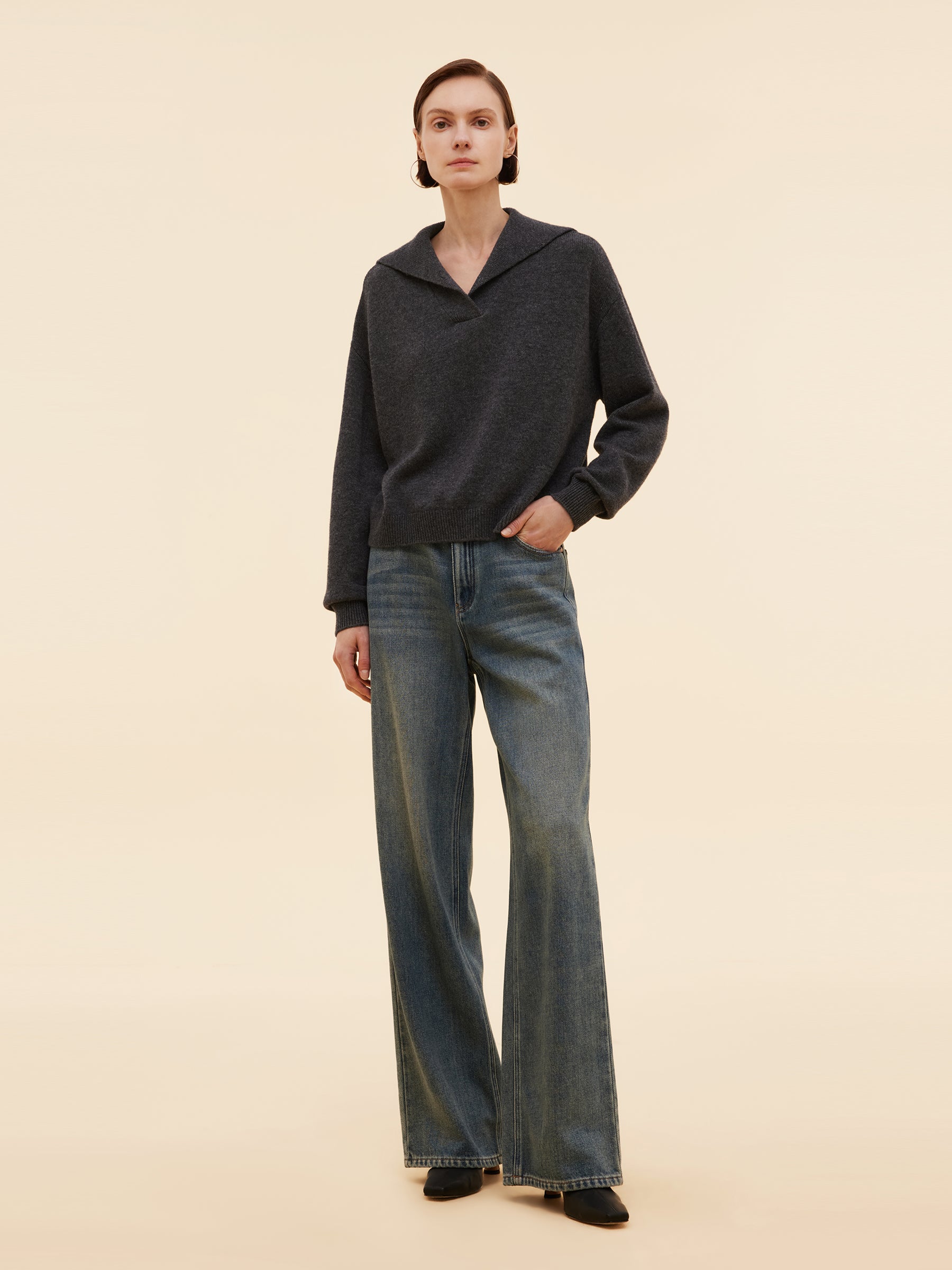 Cashmere Wool Blend Women Sweater