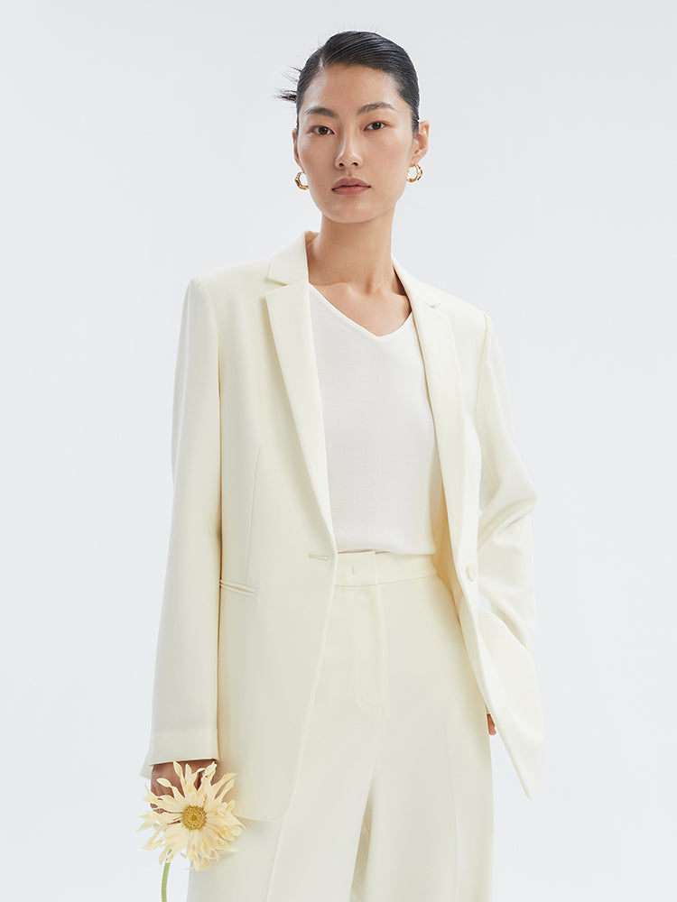 Washable Worsted Wool Blazer