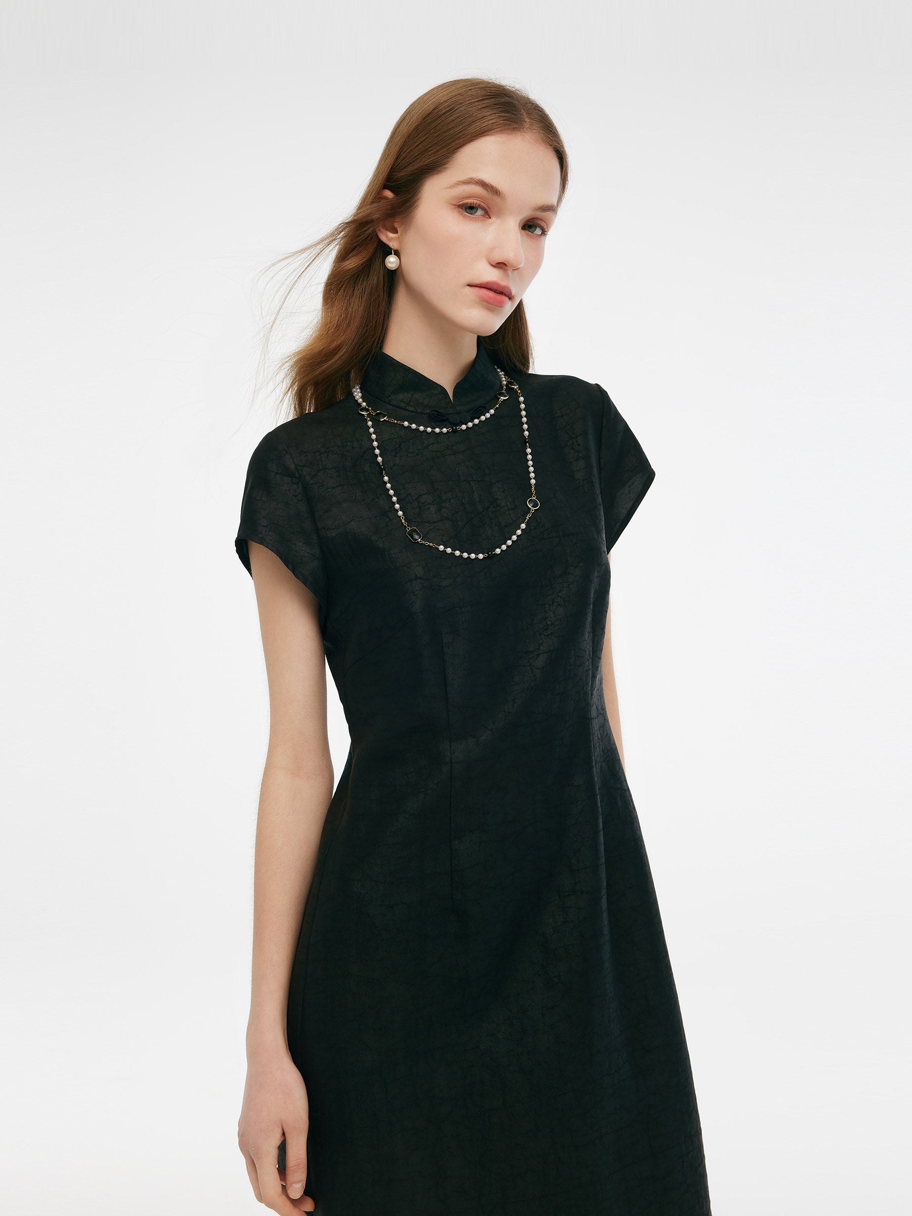 18MM Xiang Yun Silk Women Qipao Mini Dress