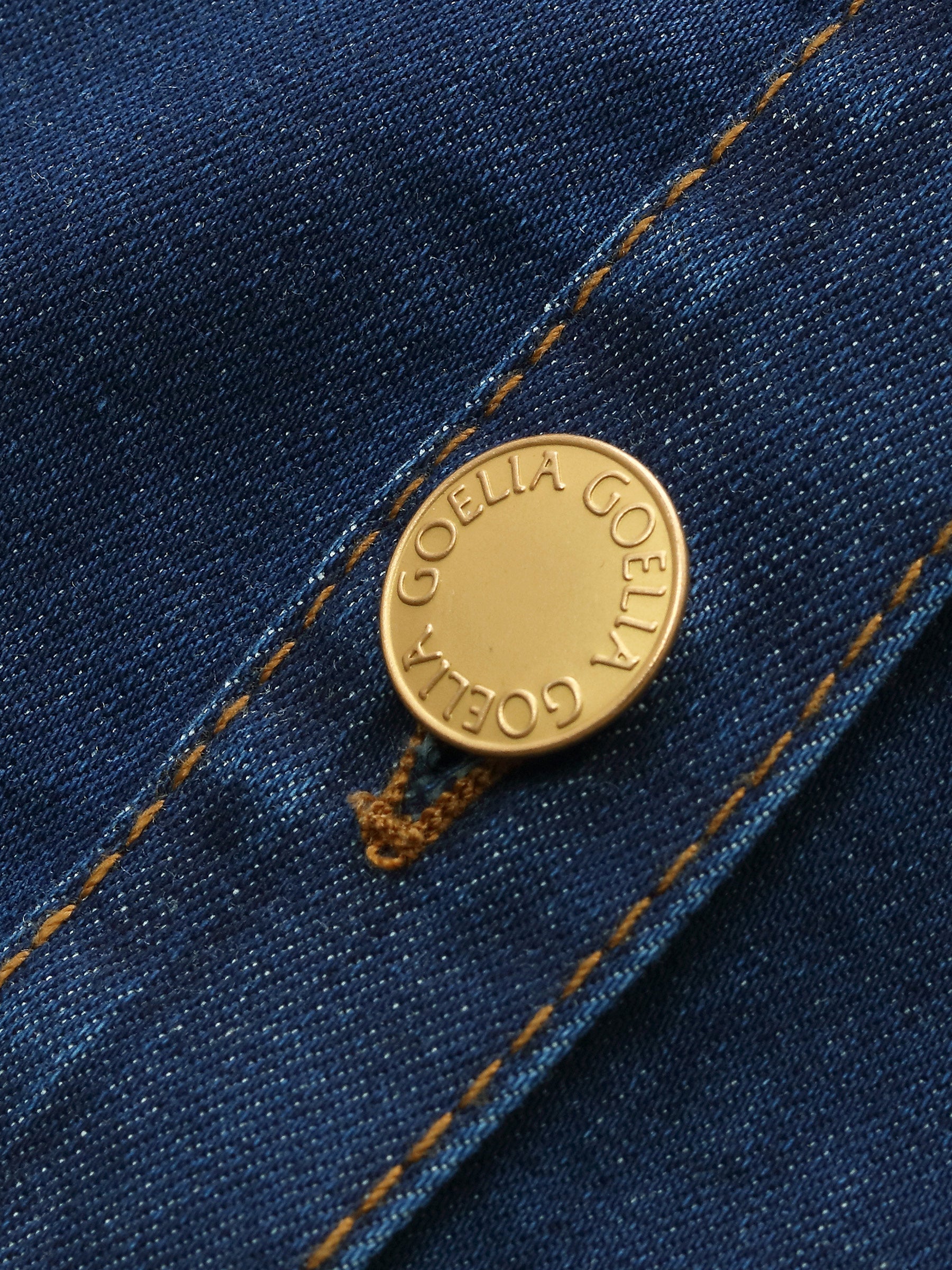 Denim Stretch Front Button Women Mini Dress