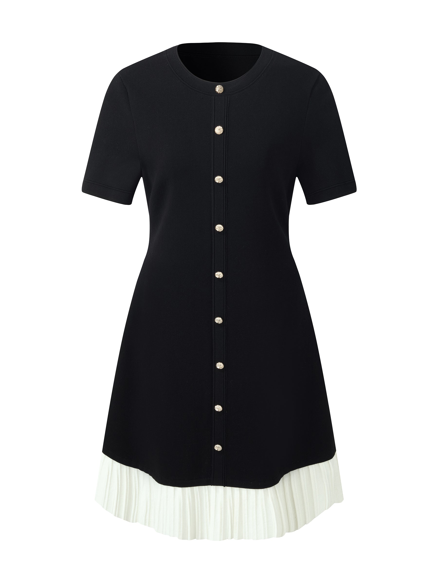 Tencel Blend Color Block Women Knit Mini Dress