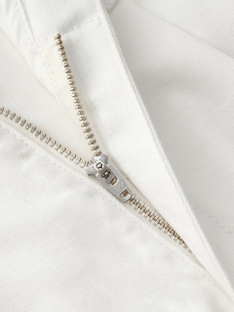 Denim Oil-Resistant Women Shorts With Belt