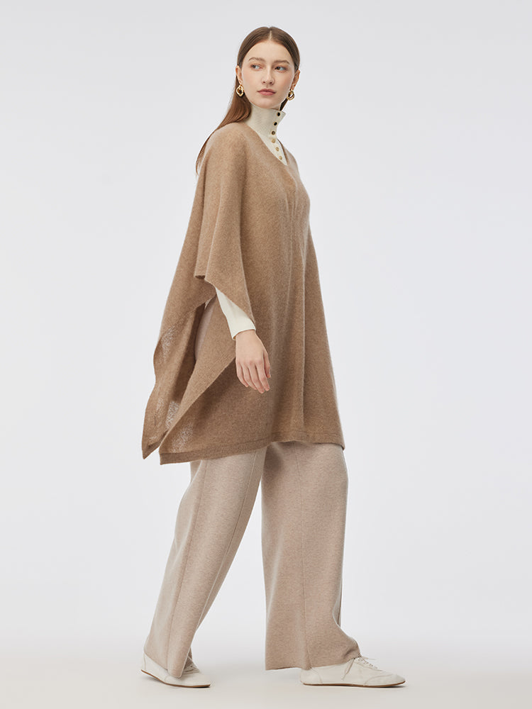 100% Cashmere Women Poncho Sweater