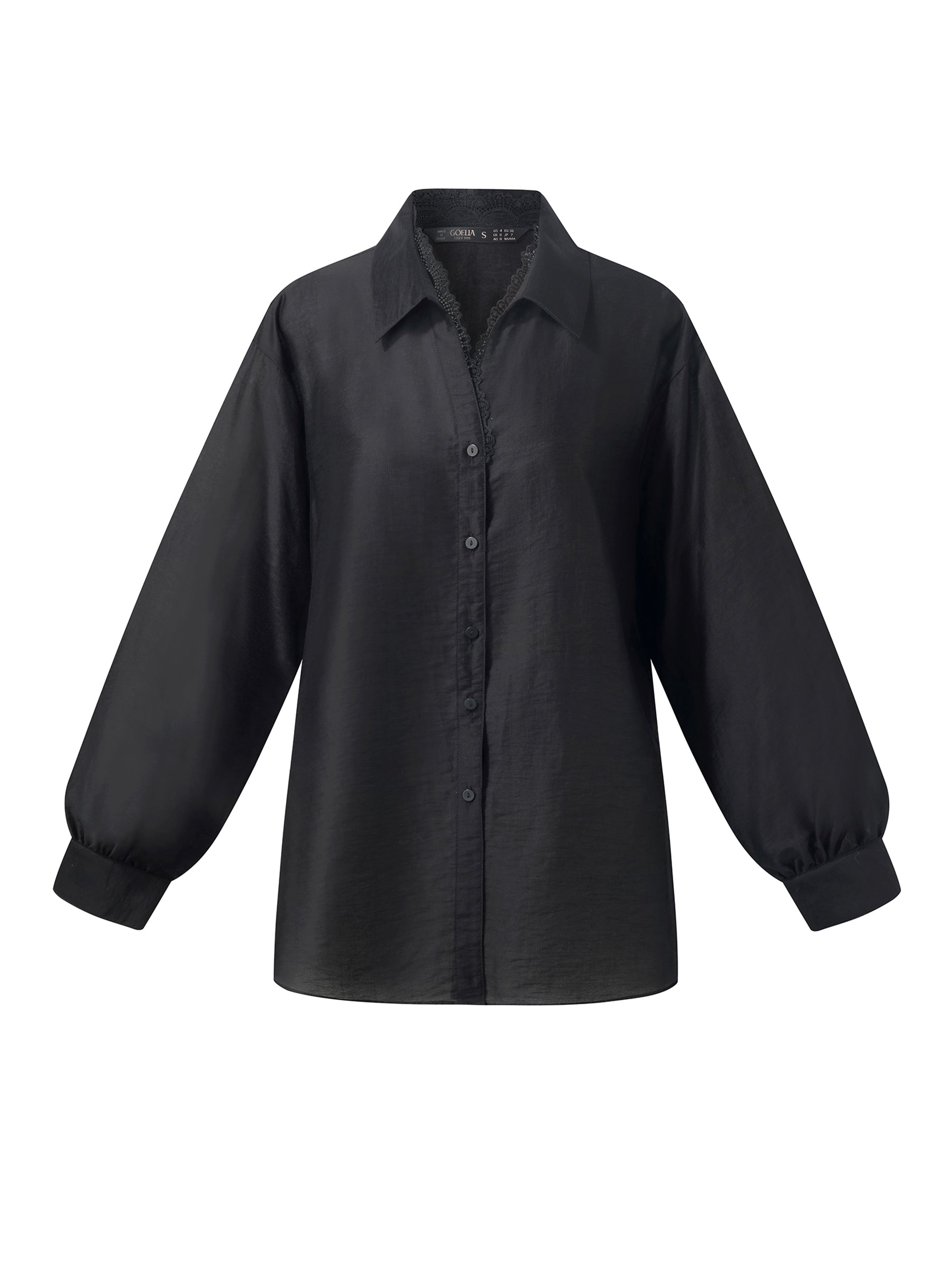 Tencel Blend Lace V-Neck Women Mock Layered Shirt