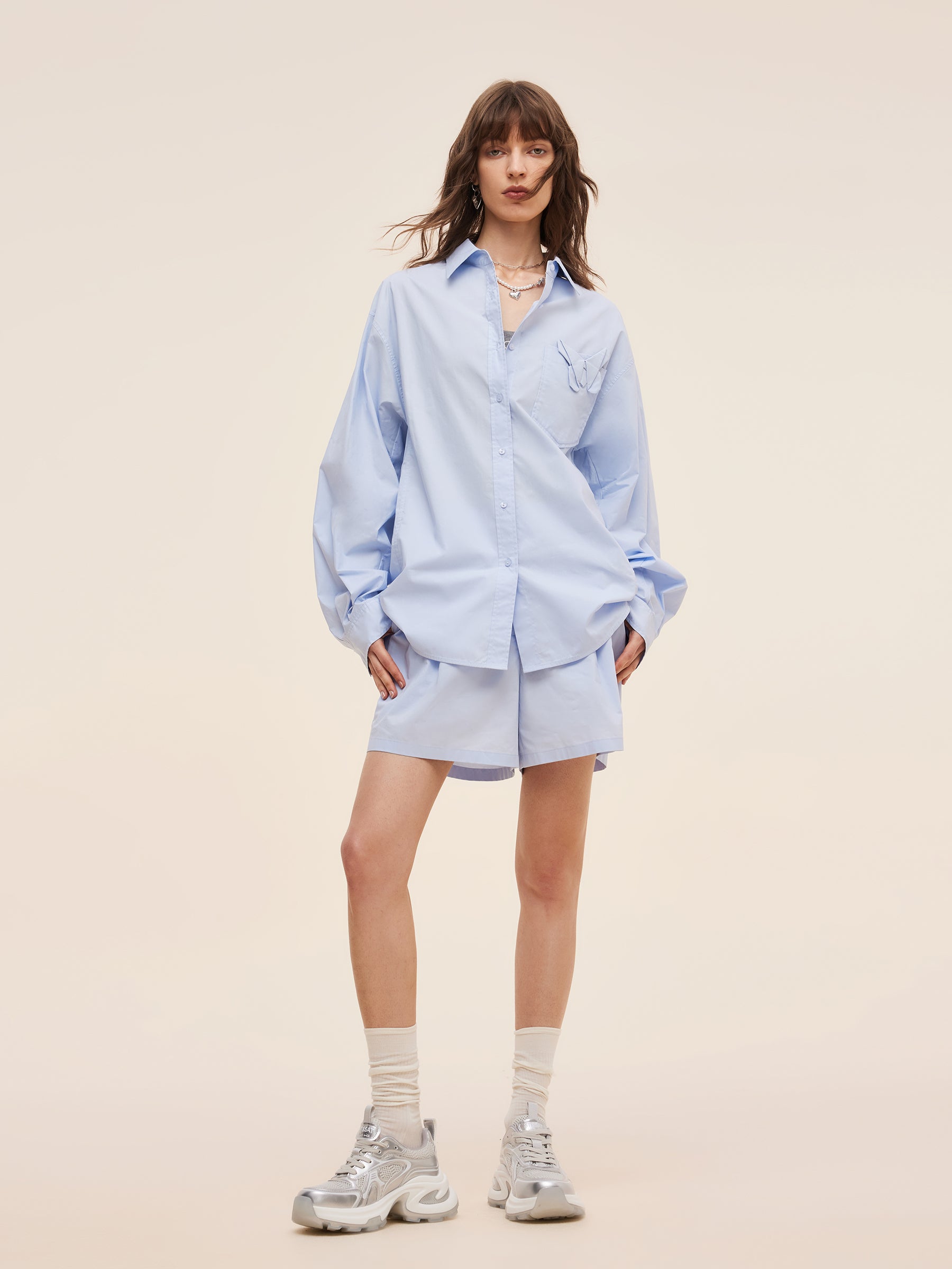 100% Cotton 3D Butterfly Women Loose Fit Shirt