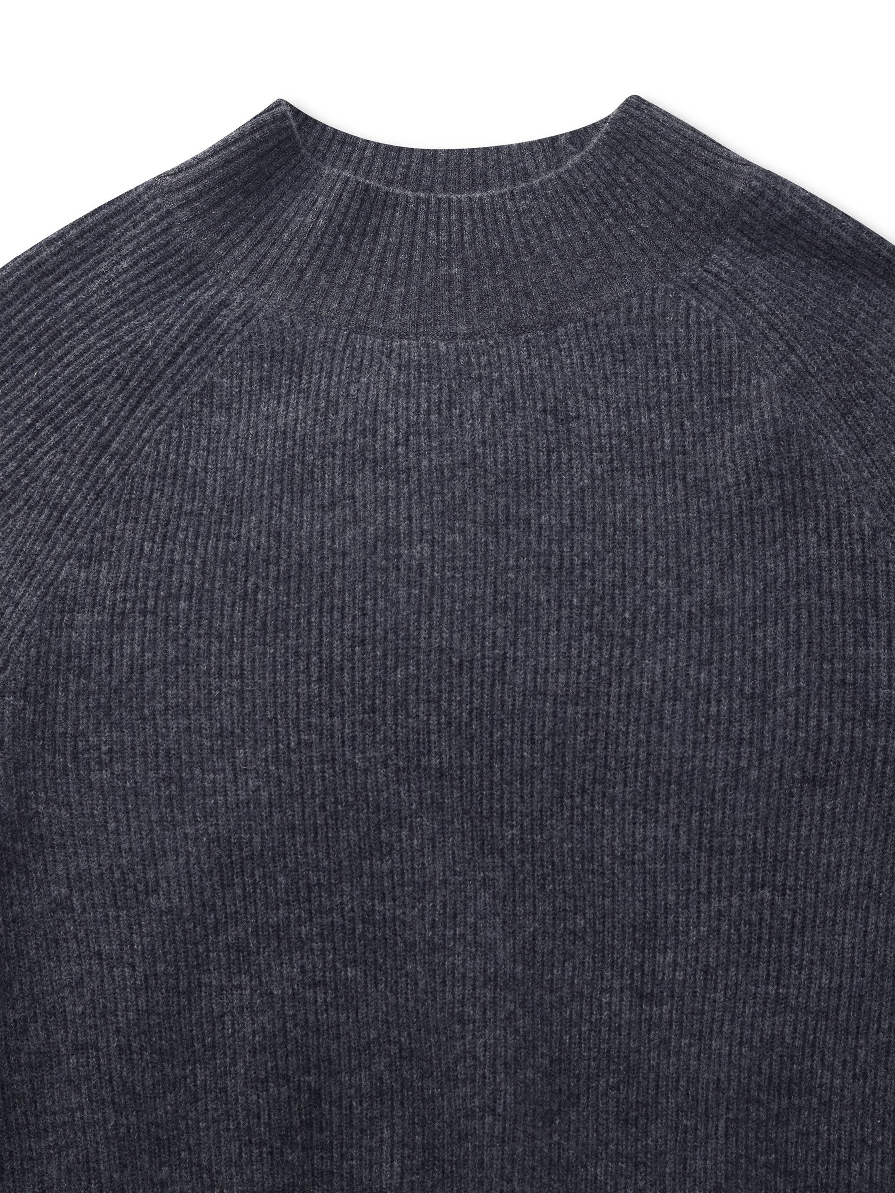 100% Wool Stitch Trim Women Knit Top