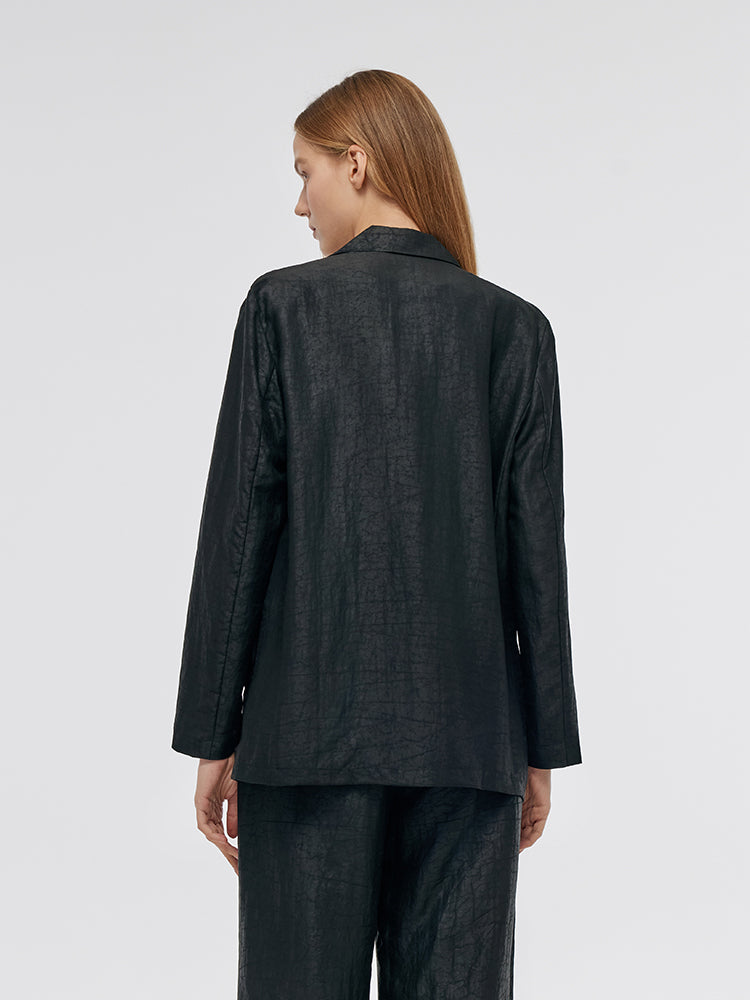 Xiang Yun Silk One-Button Unisex Blazer