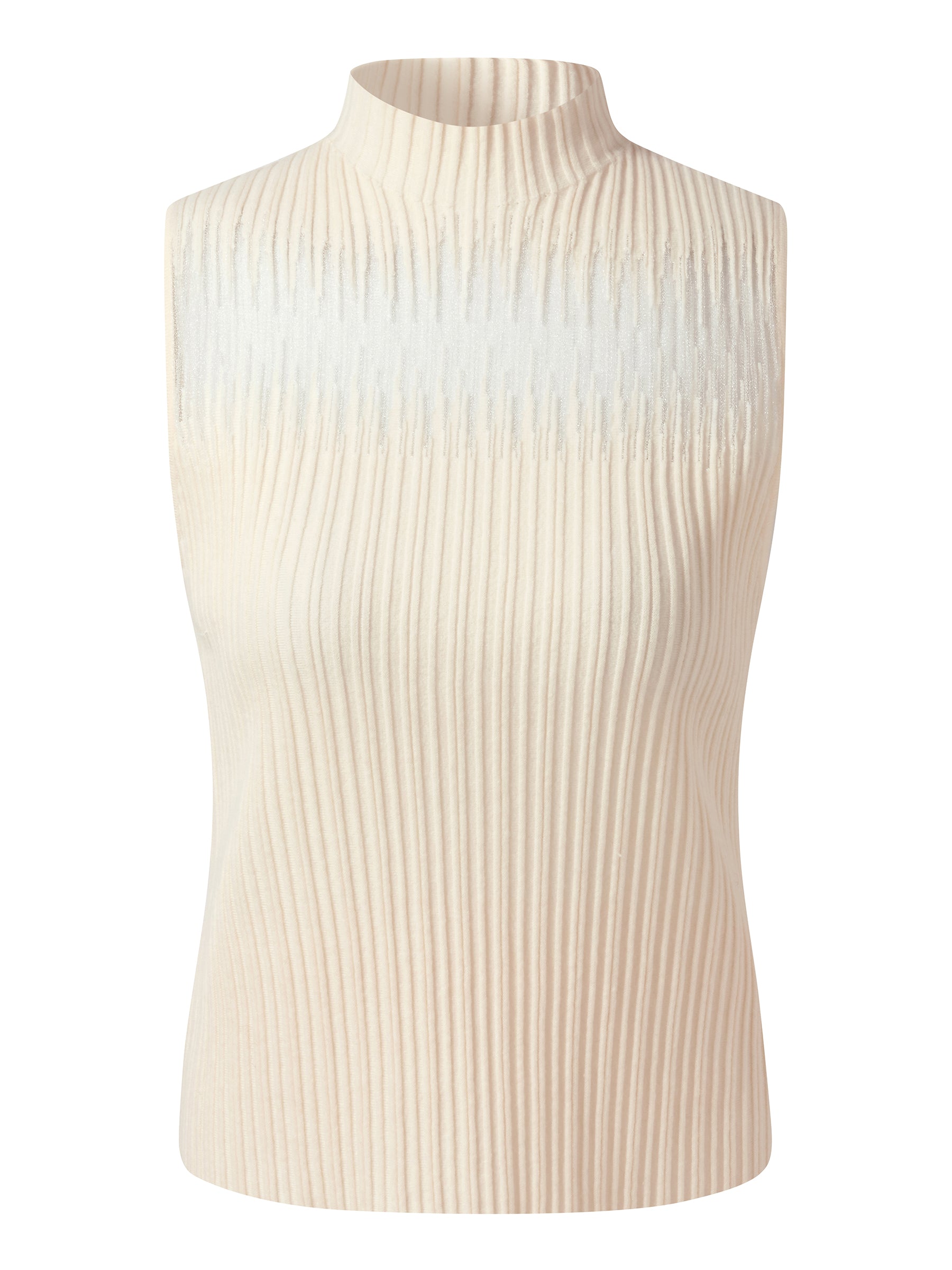 Tencel Blend Women Mock Neck Knit Tank Top