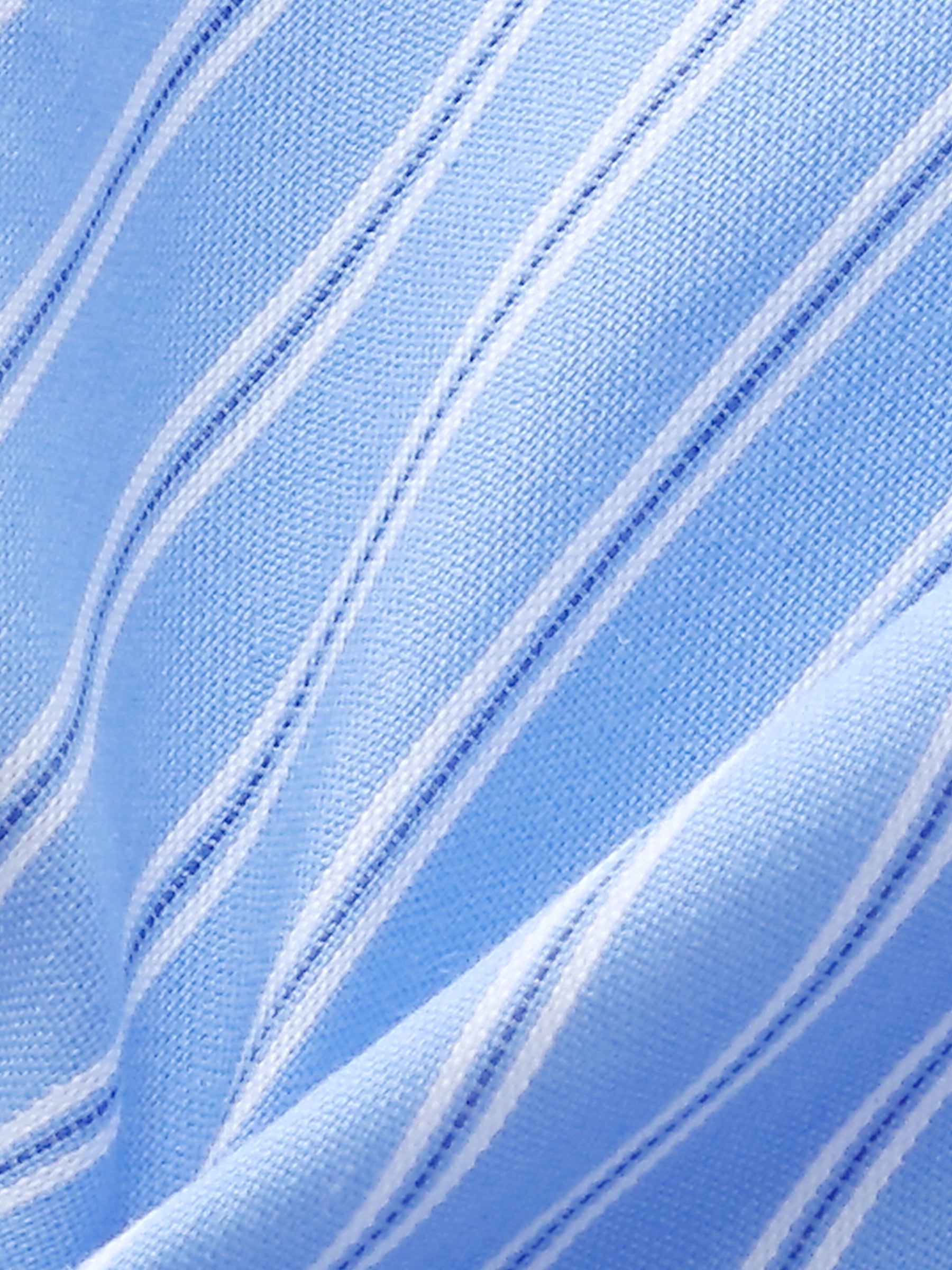 Blue And White Stripe Women Long Sleeve Shirt