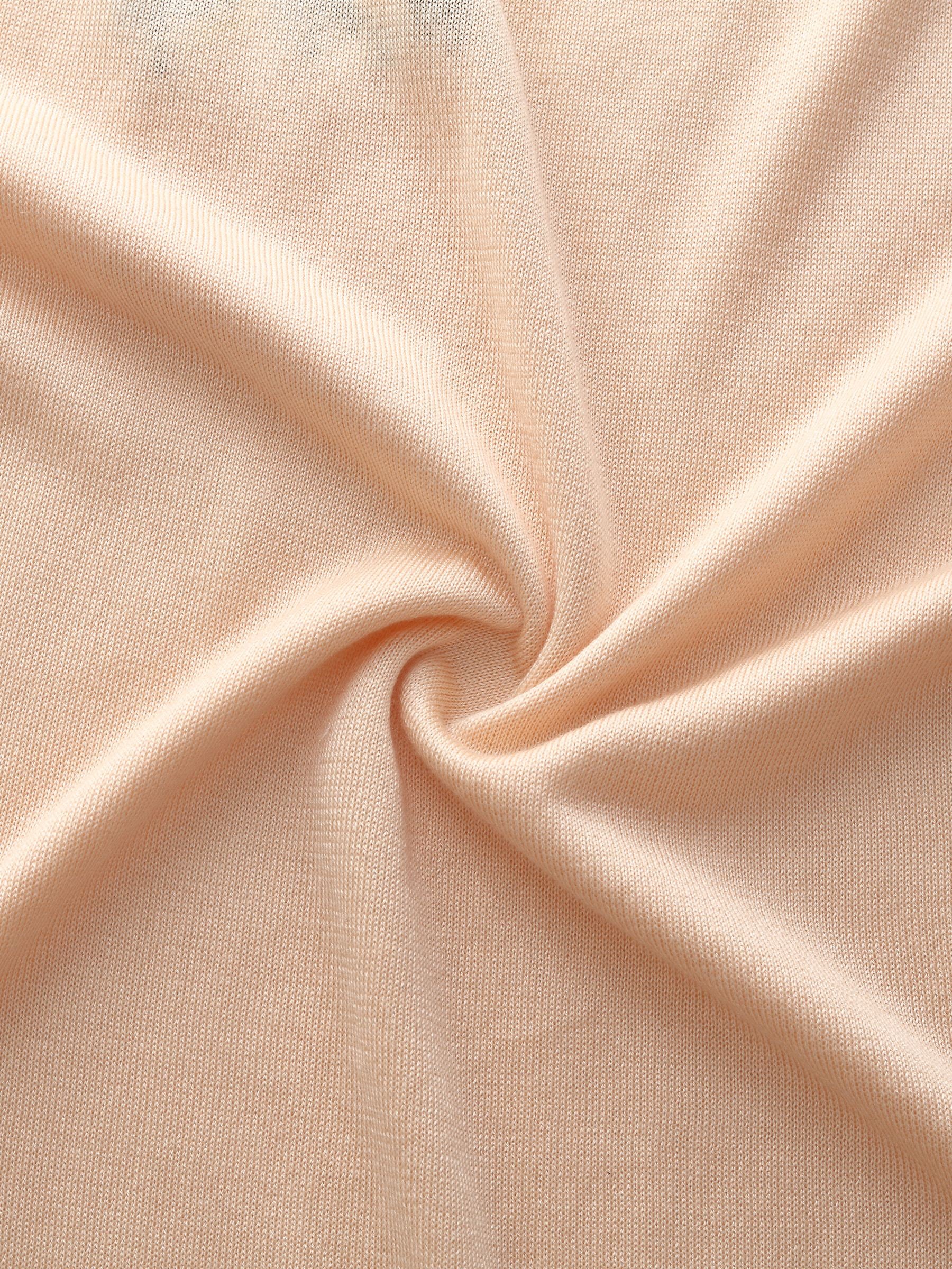 Tencel Acetate Blend Floral Embroidered Women Knit T-Shirt