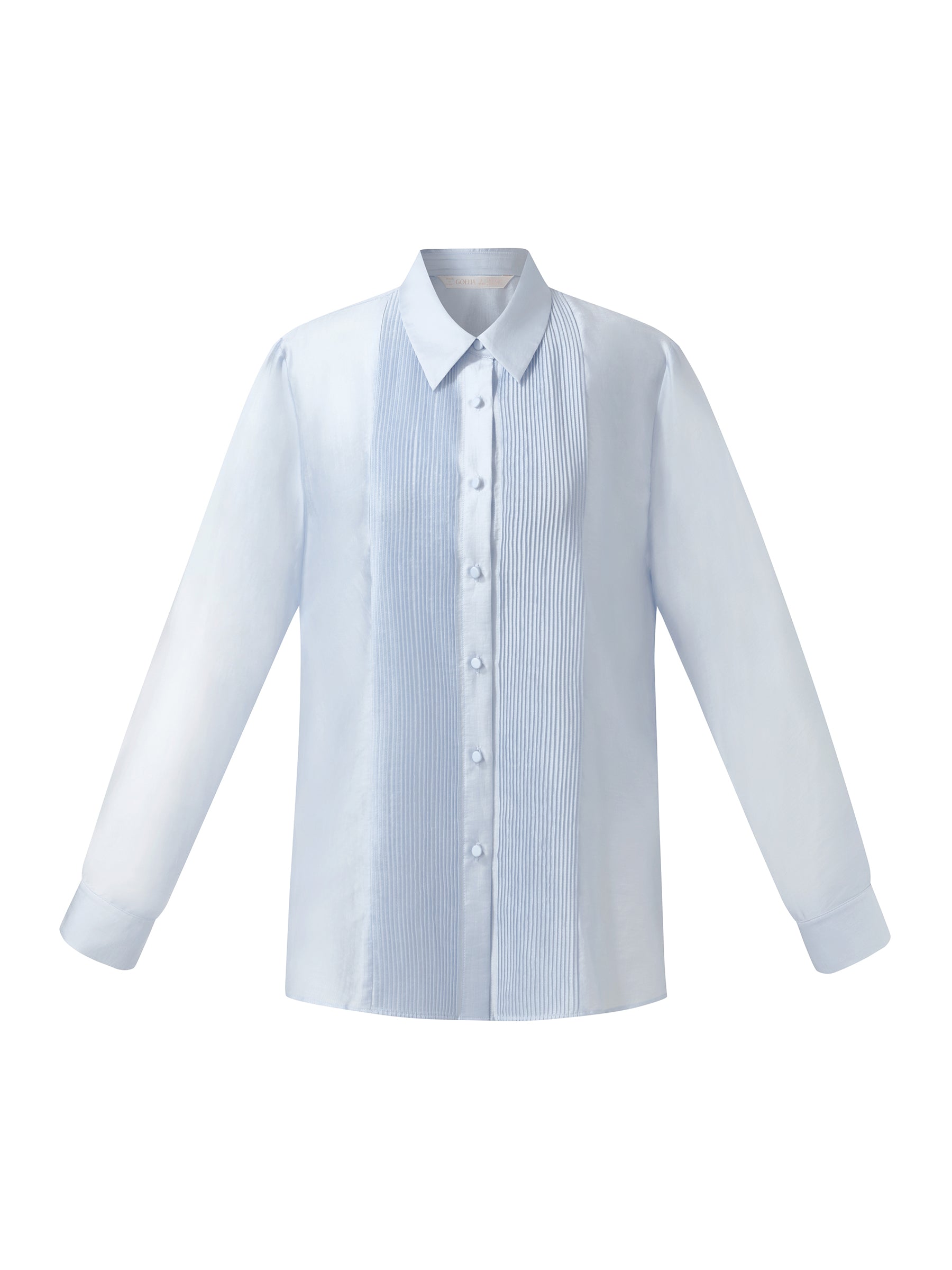 Tencel Blend Pleat Front Women Shirt