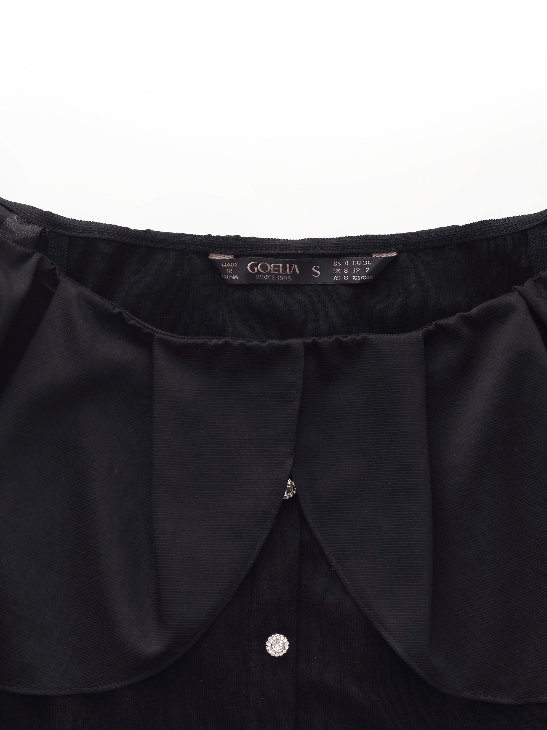 Tencel Blend Convertible Neckline Women Ruffled Top