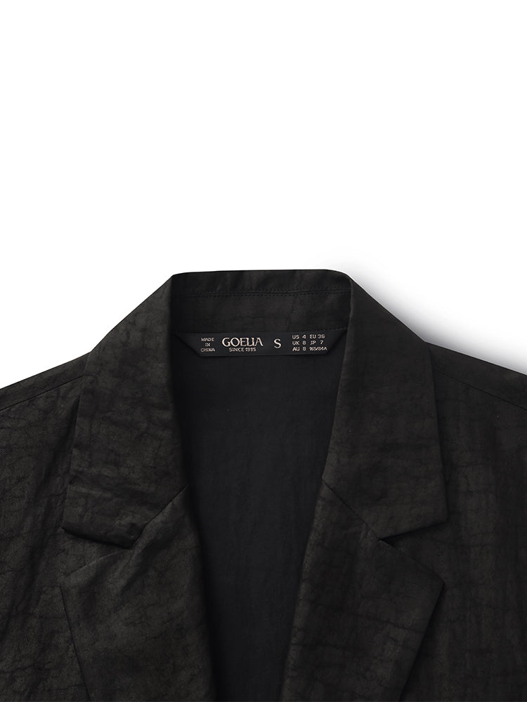 Xiang Yun Silk One-Button Unisex Blazer