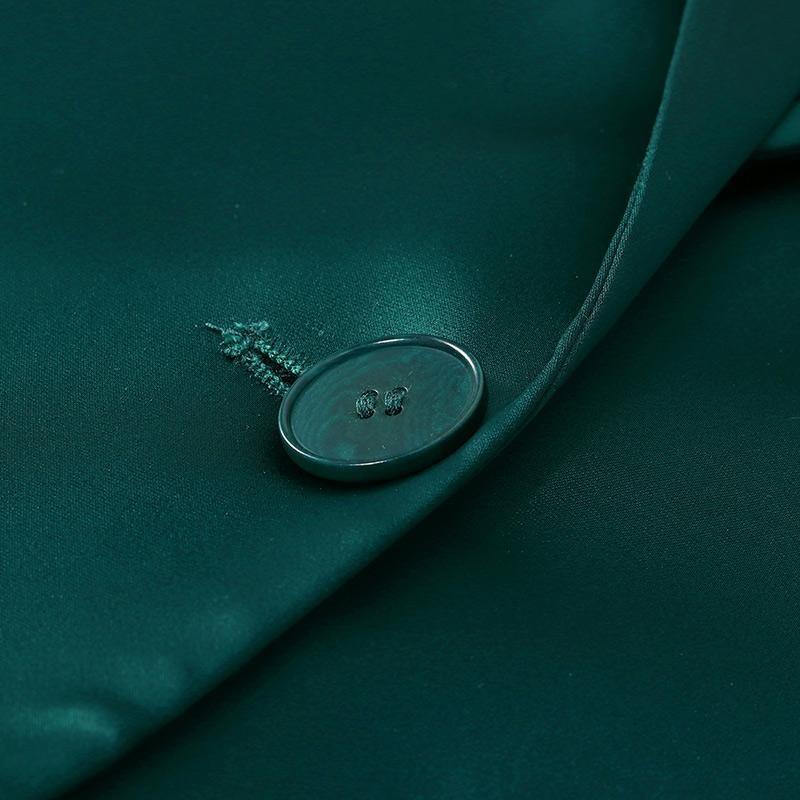 One Button Triacetate Women Blazer