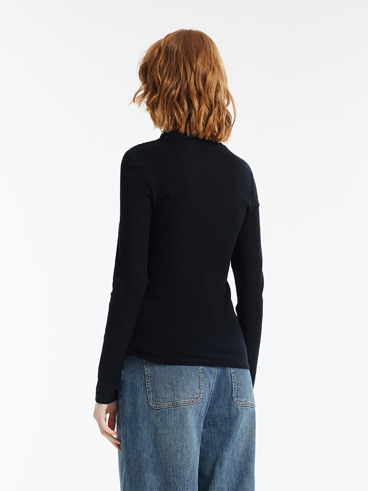 Pure Washable Wool Women Sheath Sweater