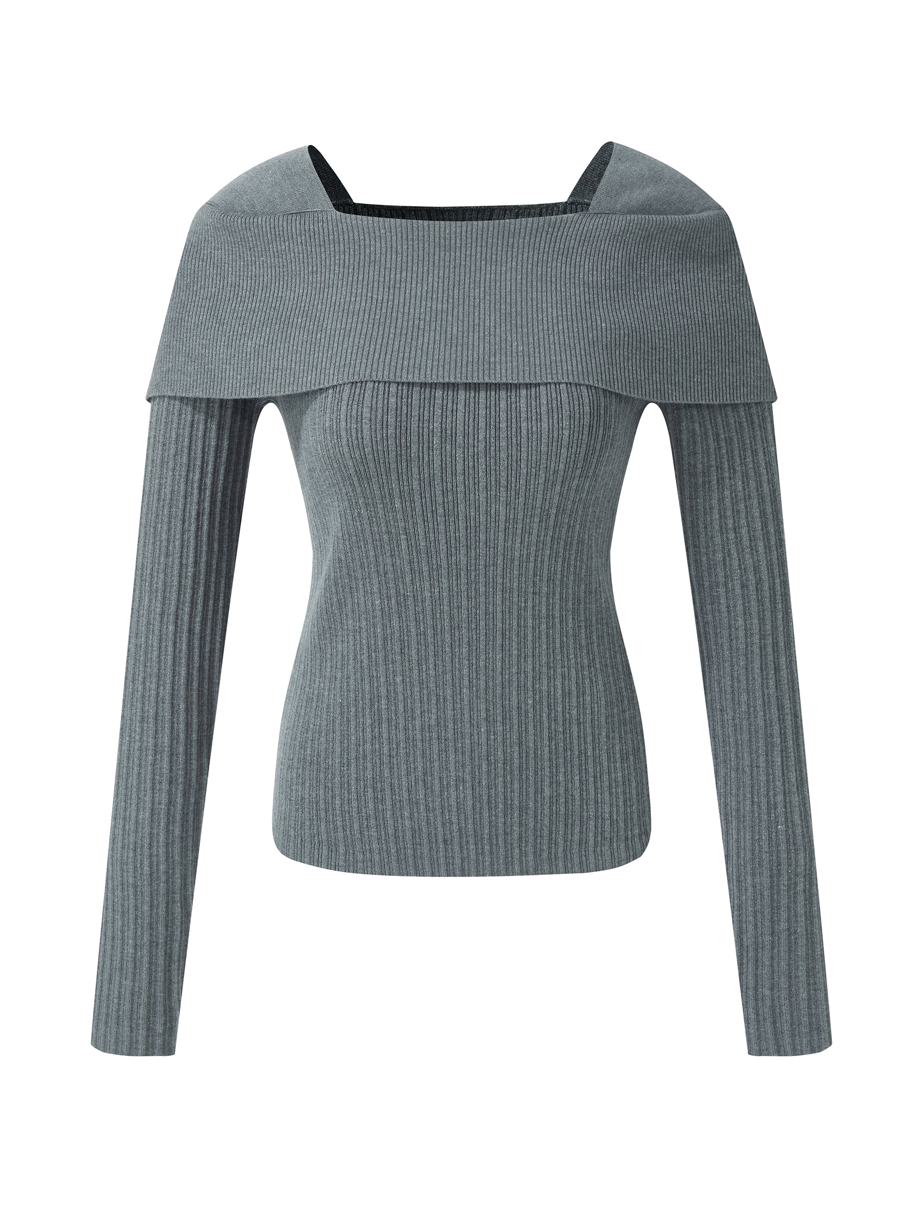 Lyocell Blend Boat Neck Women Knit Top