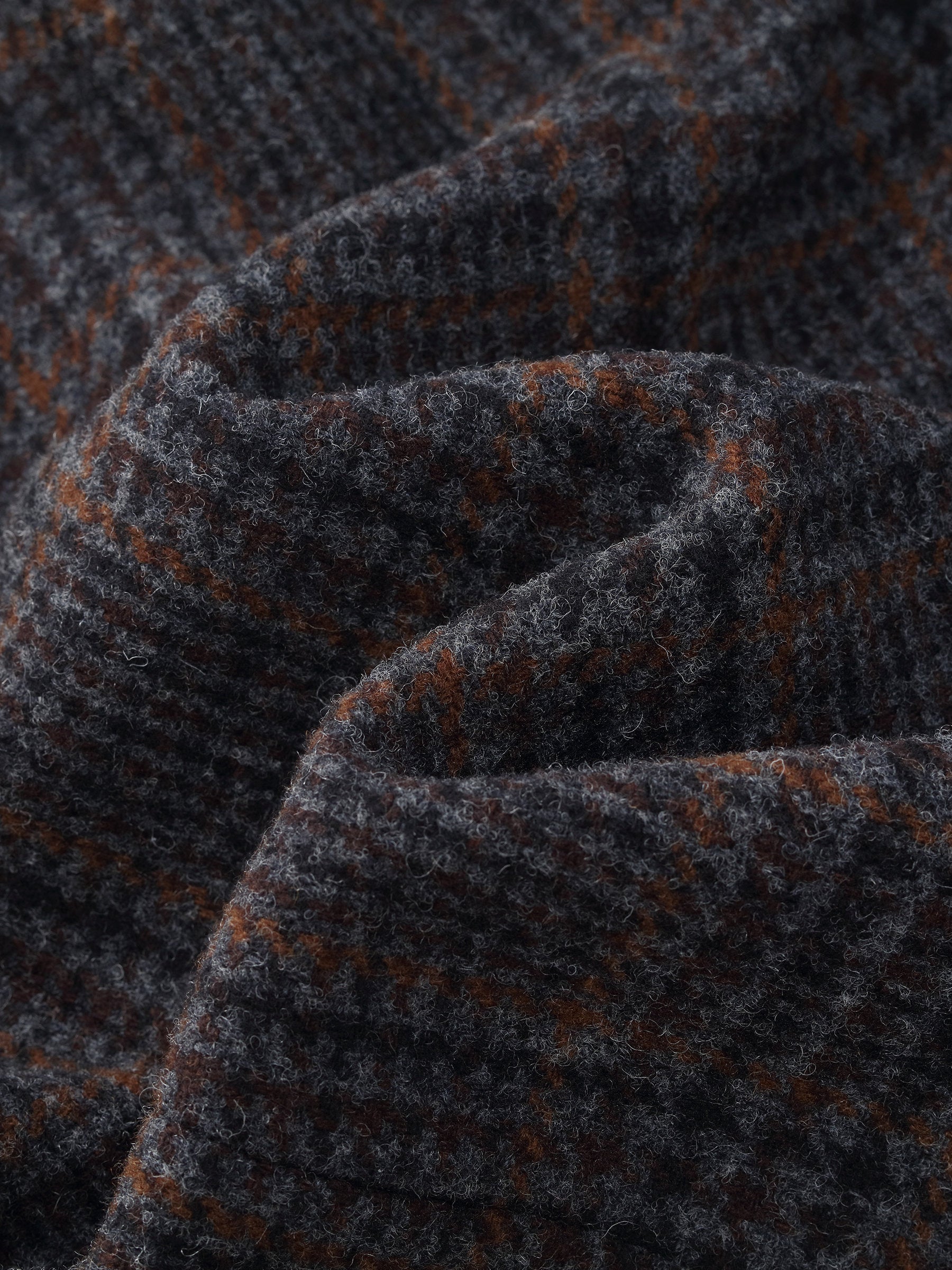 100% Wool Plaid Notched Collar Unisex Blazer